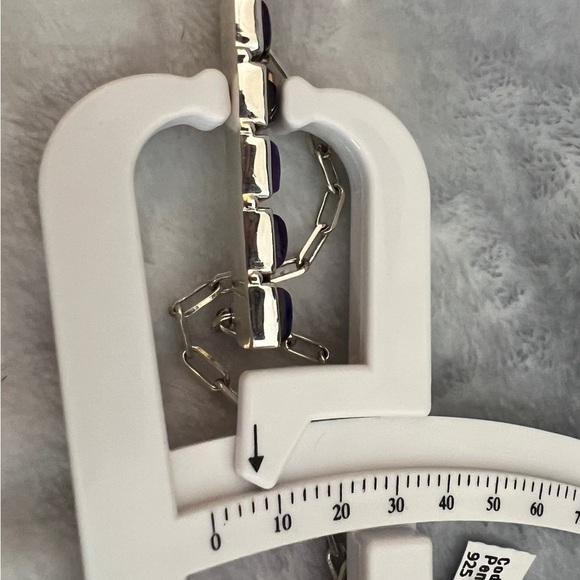 ❤️ Kingman Purple Mohave Turquoise Southwestern 925 Bar Pendant Necklace 13.5gm - Picture 7 of 14